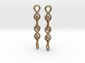 Infinity Chain Earrings (Metal) - Hanusa Design