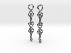 Infinity Chain Earrings (Metal) - Hanusa Design