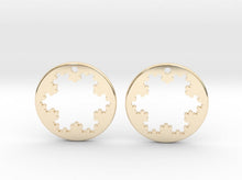 Load image into Gallery viewer, Koch Snowflake Earrings (Metal)