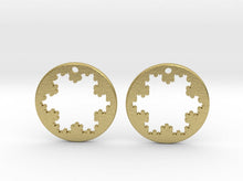Load image into Gallery viewer, Koch Snowflake Earrings (Metal)