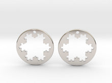 Load image into Gallery viewer, Koch Snowflake Earrings (Metal)