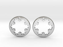 Load image into Gallery viewer, Koch Snowflake Earrings (Metal)