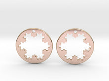 Load image into Gallery viewer, Koch Snowflake Earrings (Metal)