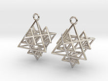 Load image into Gallery viewer, Koch Tetrahedron Earrings (Metal)
