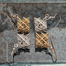 Load image into Gallery viewer, Koch Tetrahedron Earrings (Metal)
