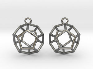 Dodecahedron Earrings (Metal)