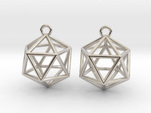 Load image into Gallery viewer, Icosahedron Earrings (Metal)