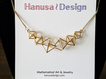 Load image into Gallery viewer, Interlocking Octahedron Necklace (Metal)