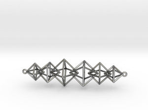 Interlocking Octahedron Necklace (Metal)