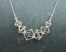Load image into Gallery viewer, Interlocking Octahedron Necklace (Metal)