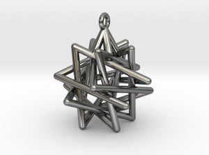 Tetrahedron Compound Necklace (Metal)