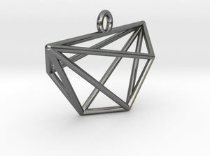 Minimalist Cyclic Polytope Necklace (Metal)