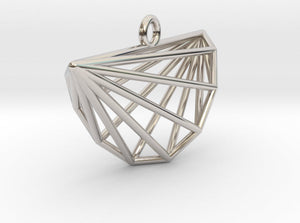 Intricate Cyclic Polytope Necklace (Metal)