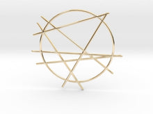 Load image into Gallery viewer, Abstract Line Pendant (Metal)