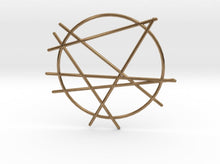 Load image into Gallery viewer, Abstract Line Pendant (Metal)