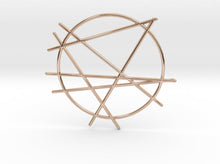 Load image into Gallery viewer, Abstract Line Pendant (Metal)