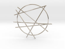 Load image into Gallery viewer, Abstract Line Pendant (Metal)