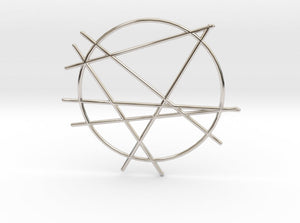 Abstract Line Pendant (Metal)