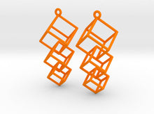 Load image into Gallery viewer, Dangling Cubes Earrings (Nylon)