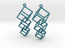 Load image into Gallery viewer, Dangling Cubes Earrings (Nylon)