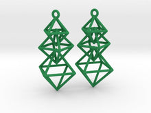 Load image into Gallery viewer, Dangling Octahedra Earrings (Nylon)