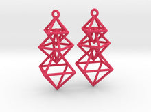 Load image into Gallery viewer, Dangling Octahedra Earrings (Nylon)