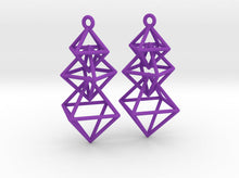 Load image into Gallery viewer, Dangling Octahedra Earrings (Nylon)