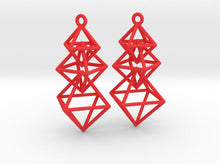 Load image into Gallery viewer, Dangling Octahedra Earrings (Nylon)