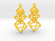 Load image into Gallery viewer, Dangling Octahedra Earrings (Nylon)
