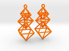 Load image into Gallery viewer, Dangling Octahedra Earrings (Nylon)