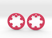 Load image into Gallery viewer, Koch Snowflake Earrings (Nylon)