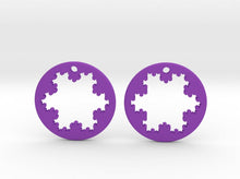 Load image into Gallery viewer, Koch Snowflake Earrings (Nylon)
