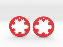 Load image into Gallery viewer, Koch Snowflake Earrings (Nylon)