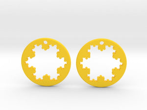 Koch Snowflake Earrings (Nylon)