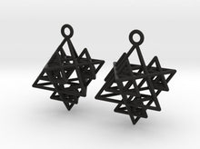 Load image into Gallery viewer, Koch Tetrahedron Earrings (Nylon)