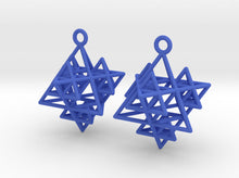 Load image into Gallery viewer, Koch Tetrahedron Earrings (Nylon)