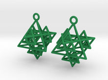 Load image into Gallery viewer, Koch Tetrahedron Earrings (Nylon)