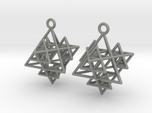 Load image into Gallery viewer, Koch Tetrahedron Earrings (Nylon)