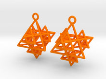 Load image into Gallery viewer, Koch Tetrahedron Earrings (Nylon)
