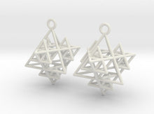 Load image into Gallery viewer, Koch Tetrahedron Earrings (Nylon)