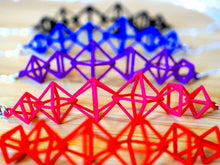 Load image into Gallery viewer, Interlocking Octahedron Necklace (Nylon)