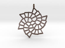 Load image into Gallery viewer, Fibonacci Snowflake Pendant (Steel) - Hanusa Design
