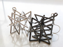 Load image into Gallery viewer, Knight's Tour Cube Earrings (Metal)
