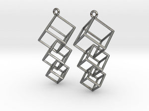 Dangling Cubes Earrings (Metal)