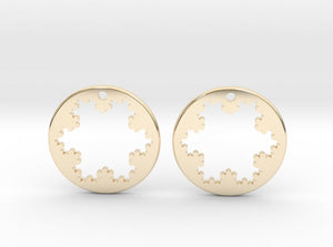 Koch Snowflake Earrings (Metal)