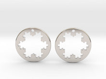 Load image into Gallery viewer, Koch Snowflake Earrings (Metal)
