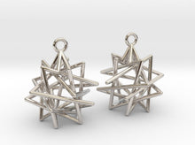 Load image into Gallery viewer, Tetrahedron Compound Earrings (Metal)
