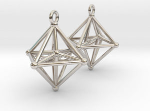 Hyperoctohedron Earrings (Metal)