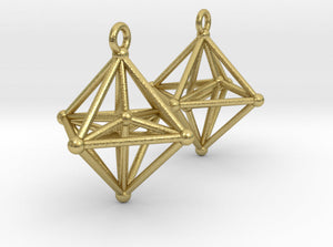 Hyperoctohedron Earrings (Metal)
