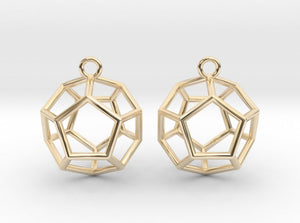Dodecahedron Earrings (Metal)